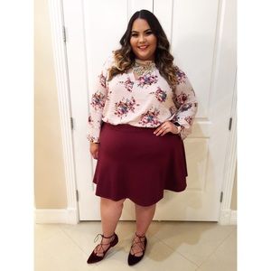 FOREVER 21 PLUS Skater Skirt